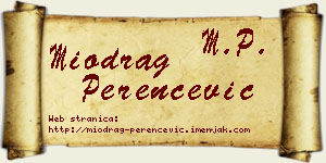 Miodrag Perenčević vizit kartica